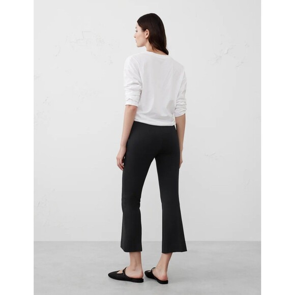 New Banana Republic Black High Rise Ponte Kick Cropped Bootcut Pants Size Medium - Picture 3 of 11